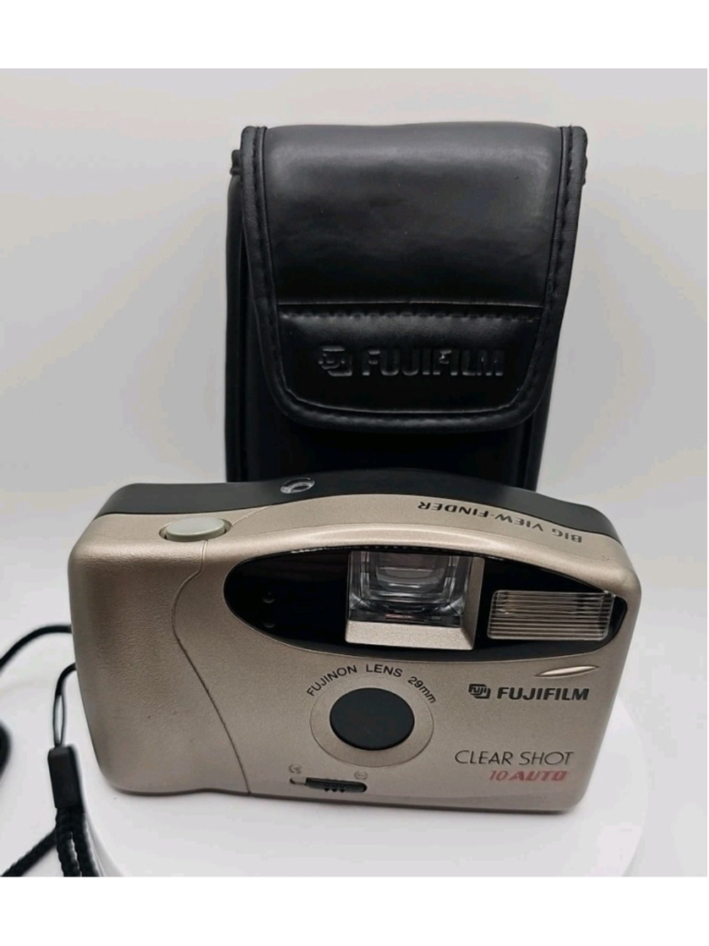Fujifilm Clear Shot 10 Auto 35mm Point & Shoot Camera With Bag Tested & Working